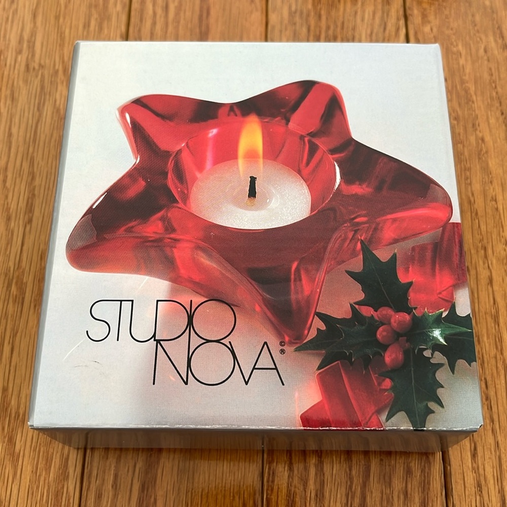 Vintage Studio Nova Starbright Red Votive Tea Light Candleholder